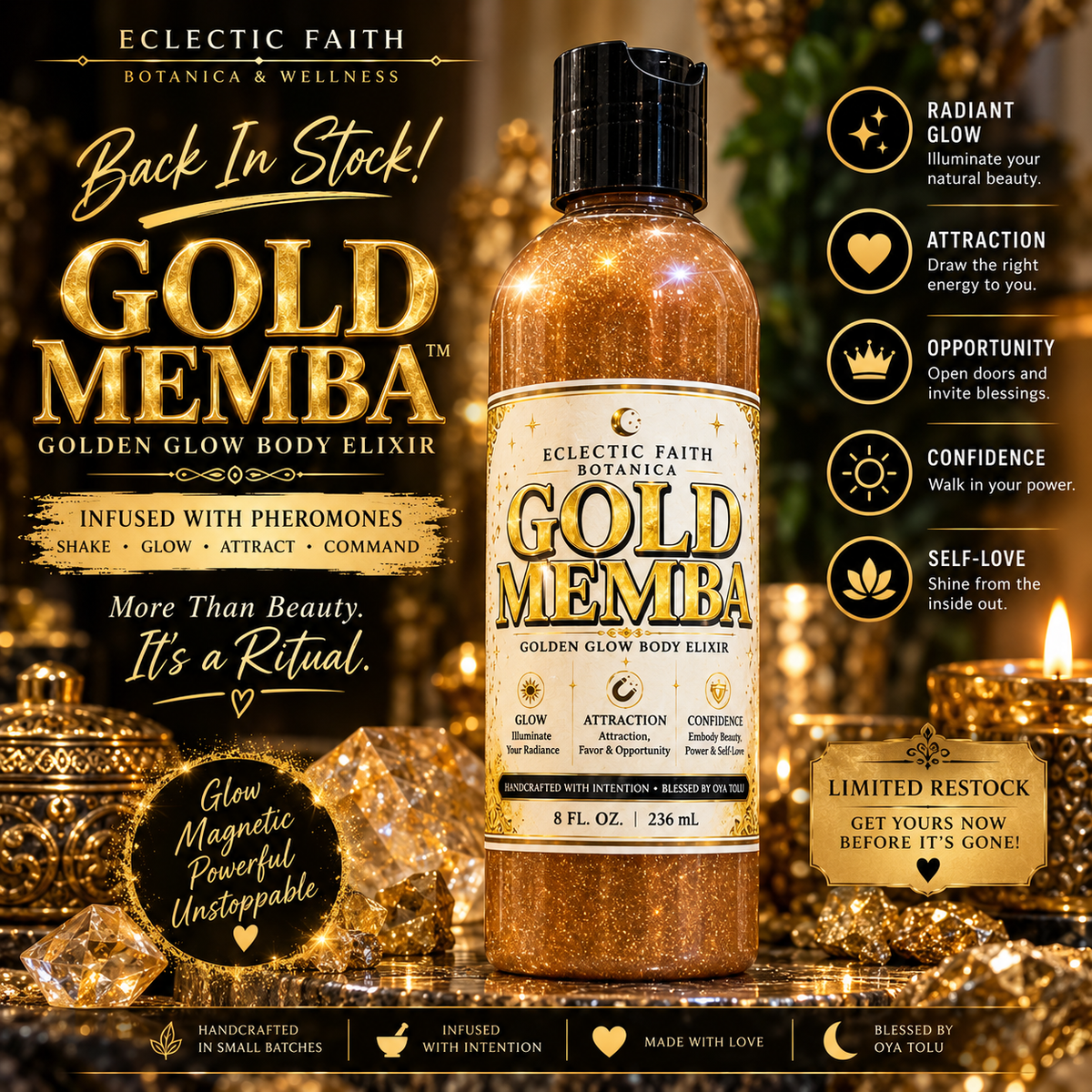 Gold Memba Body Oil 8oz