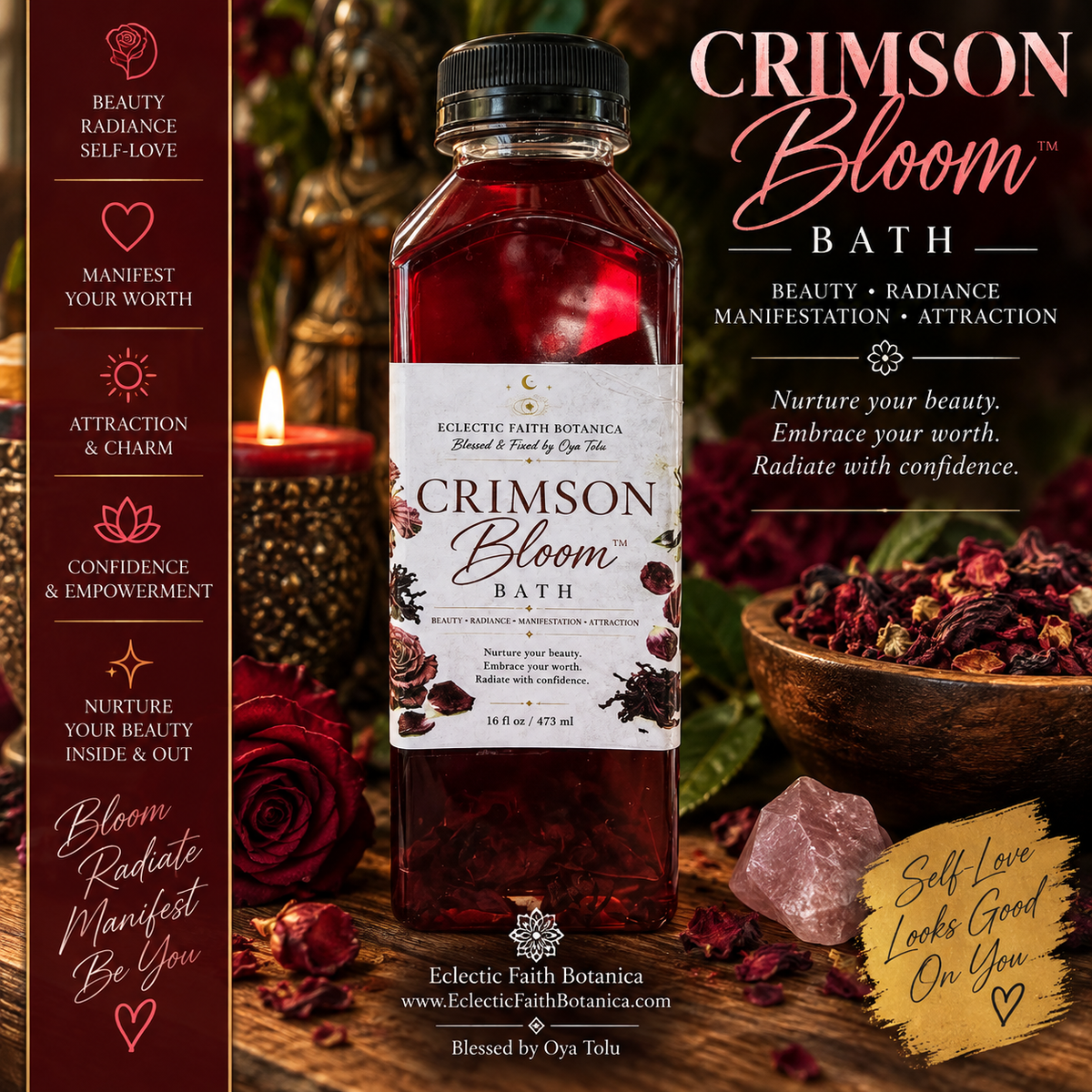 Crimson Bloom Bath 16oz